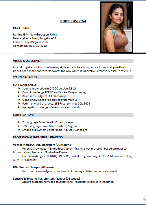 Download resume samples pdf